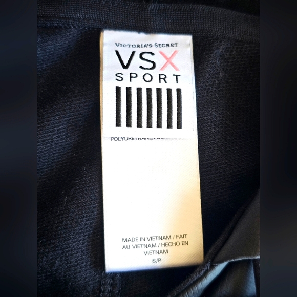 Victoria's Secret VSX SPORT Black Zip Up Hoodie Jacket Coat with Pockets Size S - Picture 11 of 12